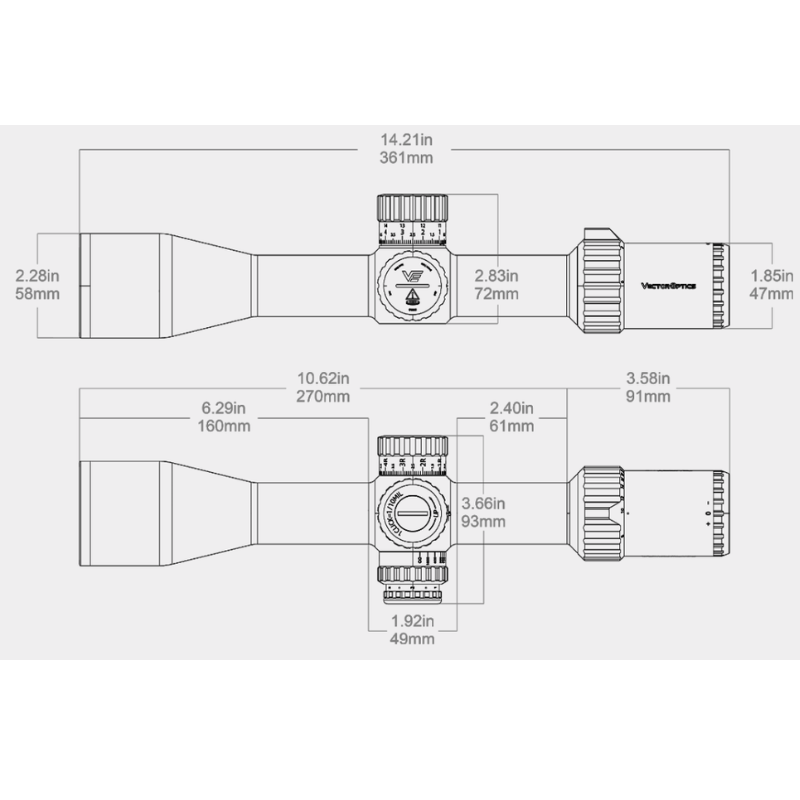 Vector Optics Tauron 6-24x50 HD MOA FFP SCFF-82 - Imagen 4