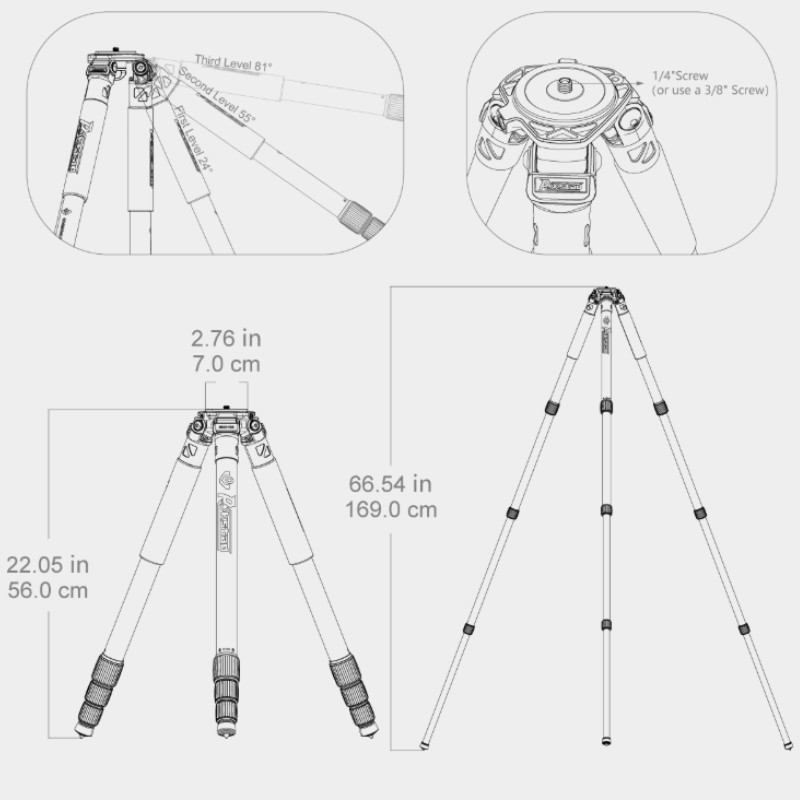 Trípode Vector Optics Tauron RSCF-T03 - Imagen 5